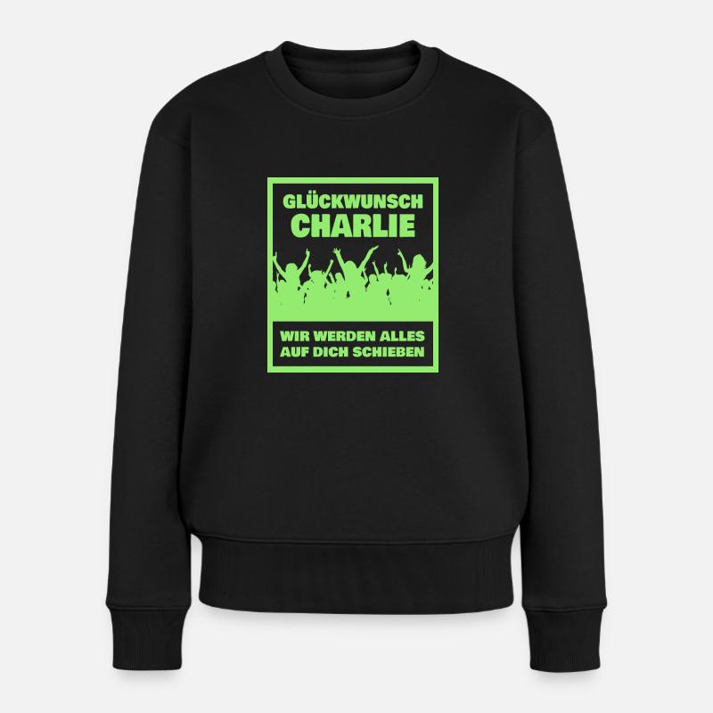 Geschenk für Charlie - Frauen Premium Bio Pullover - Schwarz