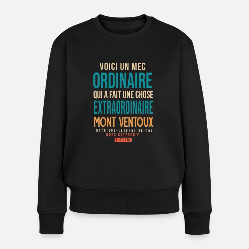 Mont Ventoux vélo cadeau homme velo ventoux - Pull Premium bio Femme - noir