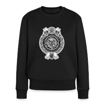 Spirit Board & Planchette Halloween Sphynx Katze - Frauen Premium Bio Pullover - Schwarz - Vorne - Julia (174cm)