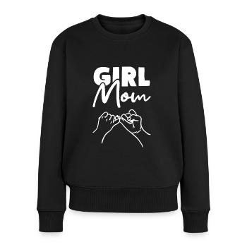 Girl Mom - Frauen Premium Bio Pullover - Schwarz - Vorne - Julia (174cm)