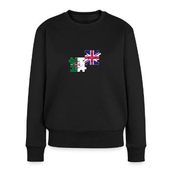 Algérie Drapeau britannique Algérie britannique - Pull Premium bio Femme - noir - Devant - Julia (174cm)