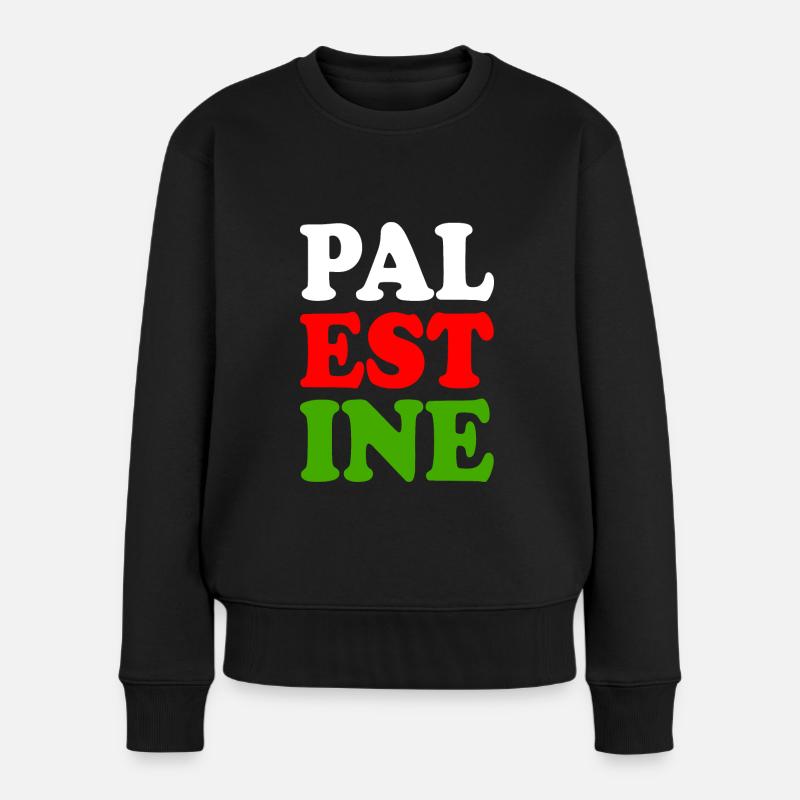 Palestina - Frauen Premium Bio Pullover - Schwarz
