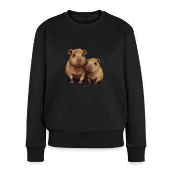 Capybaras capybara - Pull Premium bio Femme - noir - Devant - Julia (174cm)