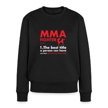 Sport Fighter Definition MMA - Frauen Premium Bio Pullover - Schwarz - Vorne - Julia (174cm)