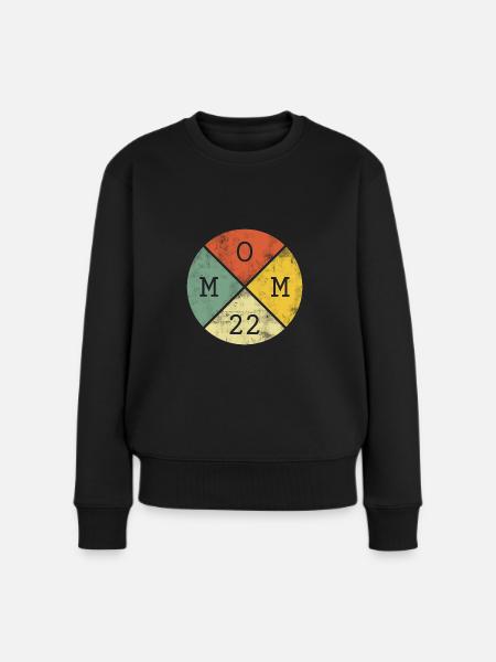 Mama 2022 Vintage Zukünftige Mutter Mom - Frauen Premium Bio Pullover - Schwarz
