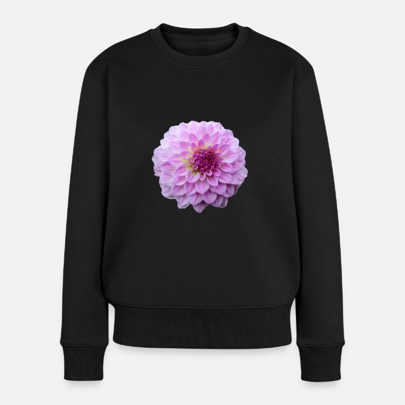 Blume rosa pinke Blume Blumen pink rosa Blumen - Frauen Premium Bio Pullover - Schwarz
