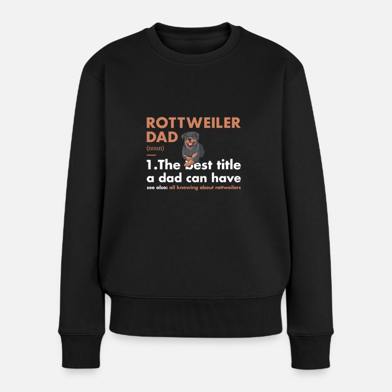 Rottweiler Dad Definition - Frauen Premium Bio Pullover - Schwarz