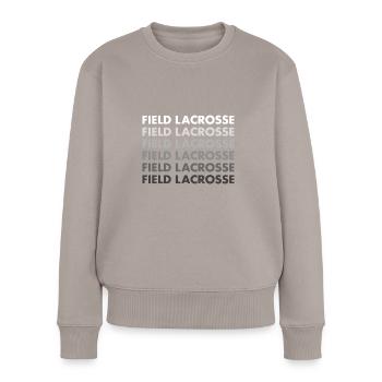 Sport Field Lacrosse - Frauen Premium Bio Pullover - Taupe - Vorne - Julia (174cm)