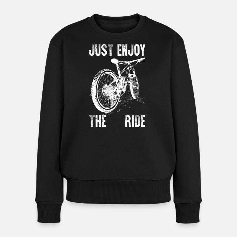 Profitez simplement de la balade à vélo Graphique - Pull Premium bio Femme - noir