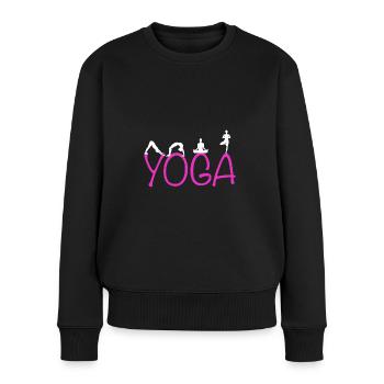 Tenue de yoga - Pull Premium bio Femme - noir - Devant - Julia (174cm)