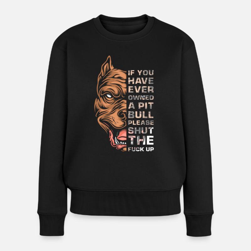 Pitbull Hundeliebhaber - Frauen Premium Bio Pullover - Schwarz