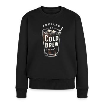 Cold Brew Kaffee - Frauen Premium Bio Pullover - Schwarz - Vorne - Julia (174cm)