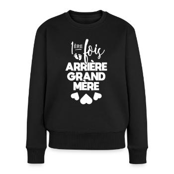 Première fois arrière grand mère - Pull Premium bio Femme - noir - Devant - Julia (174cm)