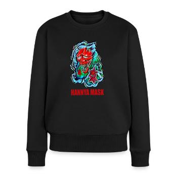 Hannya Mask - Women's Premium Organic Jumper - black - Front - Julia (174cm)