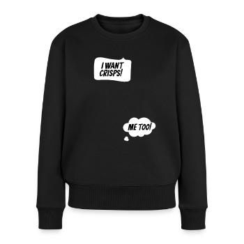 Pregnancy announcement pregnant baby bump - Frauen Premium Bio Pullover - Schwarz - Vorne - Julia (174cm)
