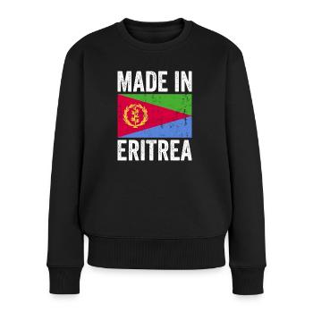 Made in Eritrea | Eritrea flag - Women's Premium Organic Jumper - black - Front - Julia (174cm)