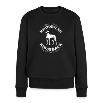Rhodesian Ridgeback - Frauen Premium Bio Pullover - Schwarz - Vorne - Julia (174cm)