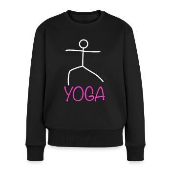 Yoga Figure - Pull Premium bio Femme - noir - Devant - Julia (174cm)