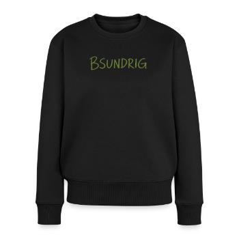 Mundart - besonders - Frauen Premium Bio Pullover - Schwarz - Vorne - Julia (174cm)