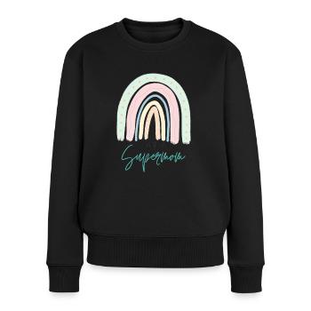 I Am A Supermom - Frauen Premium Bio Pullover - Schwarz - Vorne - Julia (174cm)