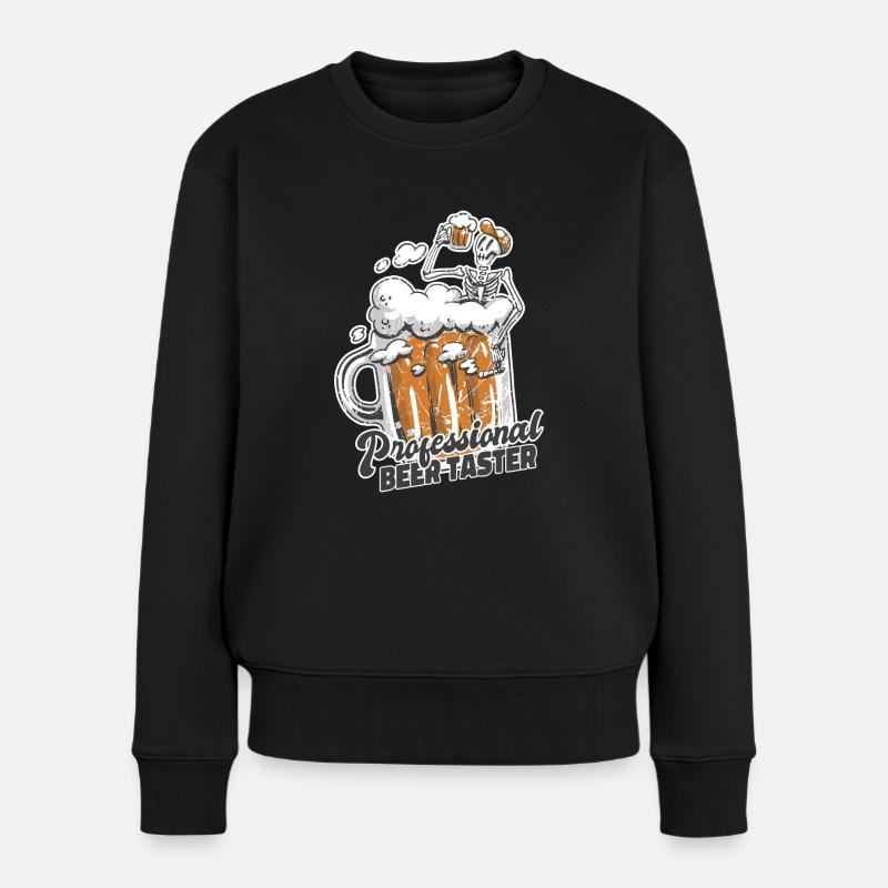 Bier-Tester - Frauen Premium Bio Pullover - Schwarz