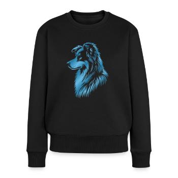 Herding dog blue - Women's Premium Organic Jumper - black - Front - Julia (174cm)