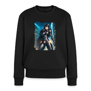 Female cartoon villain - Women's Premium Organic Jumper - black - Front - Julia (174cm)