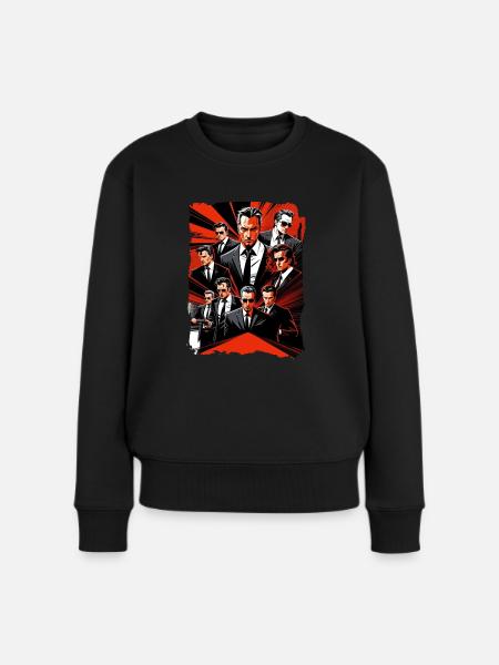 Gangster de dessin animé - Pull Premium bio Femme - noir