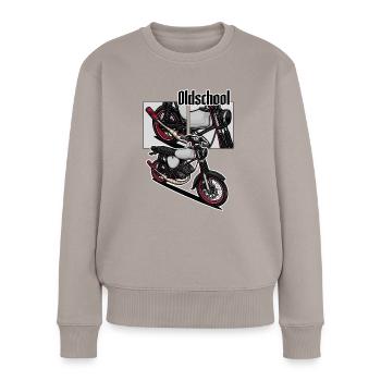 S51 (Tuning) // Illustration - Frauen Premium Bio Pullover - Taupe - Vorne - Julia (174cm)