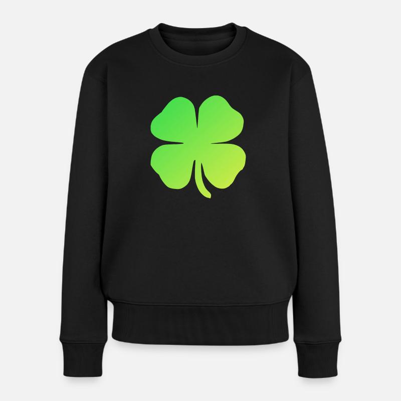 Trèfle irlandais - Pull Premium bio Femme - noir