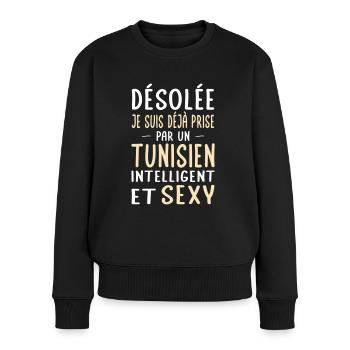 Désolée déjà prise par un Tunisien sexy - Pull Premium bio Femme - noir - Devant - Julia (174cm)