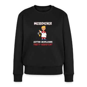 Messdiener Gottes heimlicher Party-Assistent - Frauen Premium Bio Pullover - Schwarz - Vorne - Julia (174cm)