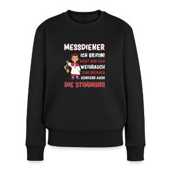 Messdiener Ministrant - Frauen Premium Bio Pullover - Schwarz - Vorne - Julia (174cm)