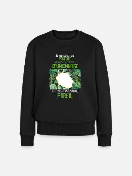 La Femme De La Réunion Est Parfaite - Pull Premium bio Femme - noir