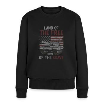 Krieg Waffe Schlacht - Frauen Premium Bio Pullover - Schwarz - Vorne - Julia (174cm)
