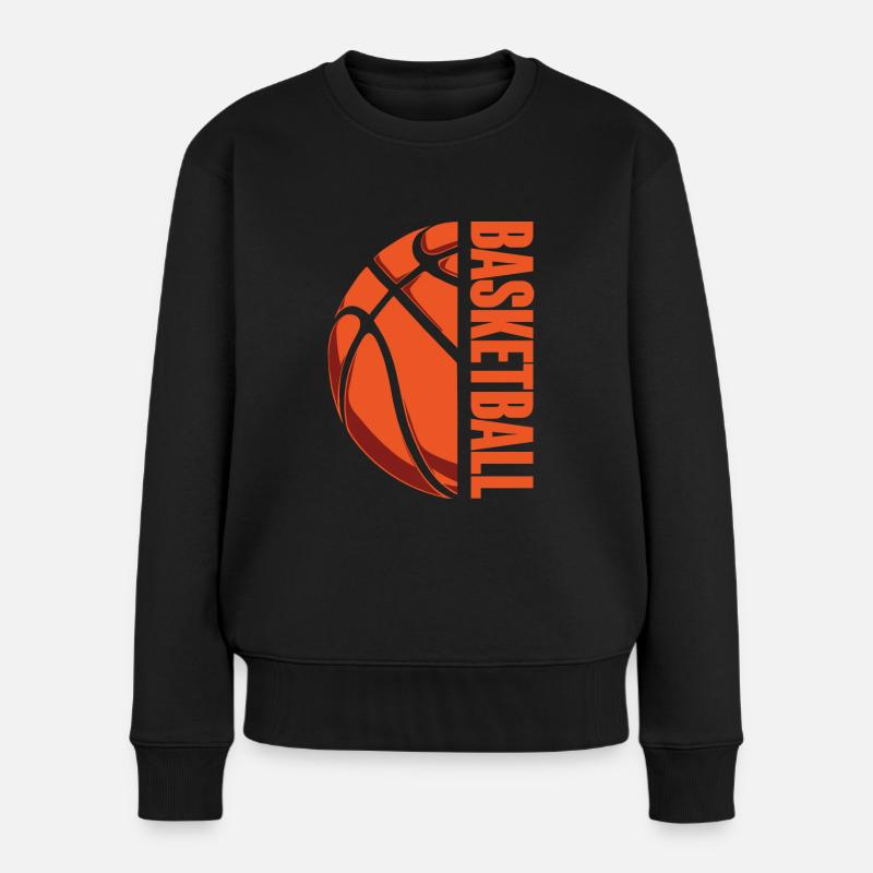 Basketball Basketballer - Frauen Premium Bio Pullover - Schwarz