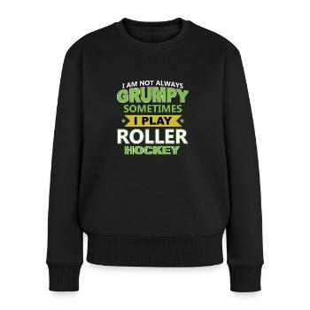 Roller Hockey Club Rollhockey Puck Spieler - Frauen Premium Bio Pullover - Schwarz - Vorne - Julia (174cm)