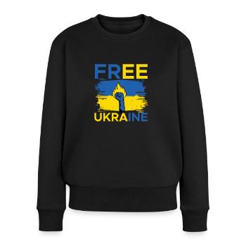 Ukraine Peace Flag No War - Women's Premium Organic Jumper - black - Front - Julia (174cm)