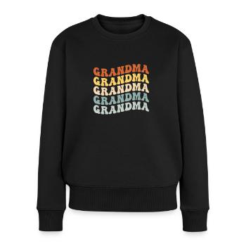 Beste Oma Mama Kinder Enkel Spruch Geschenk - Frauen Premium Bio Pullover - Schwarz - Vorne - Julia (174cm)
