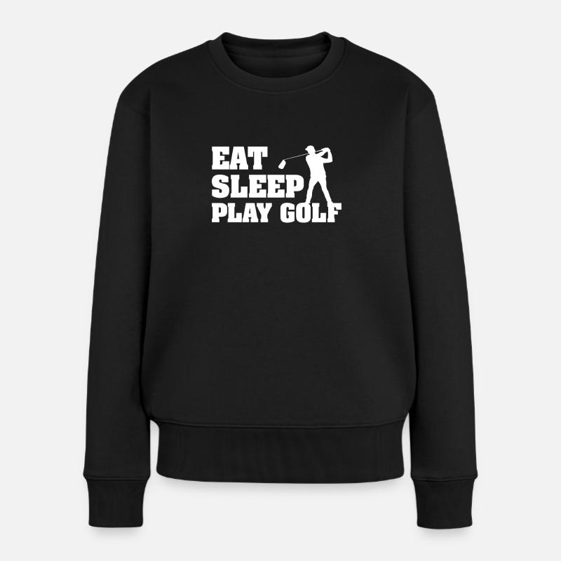 Golf Golfer Geschenk Hobby Verein Spruch - Frauen Premium Bio Pullover - Schwarz