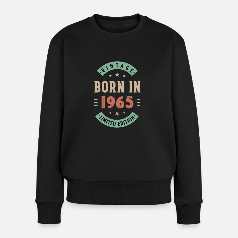 1965 - Année de construction 1965 - Né en 1965 - Pull Premium bio Femme - noir