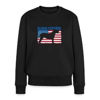 Alano Espanol - Frauen Premium Bio Pullover - Schwarz - Vorne - Julia (174cm)
