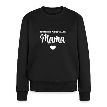 Maman / Maman / Maman / Maman / Mutti / Mère - Pull Premium bio Femme - noir - Devant - Julia (174cm)