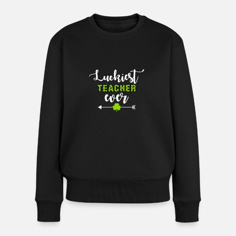 Professeur le plus chanceux de tous les temps - Pull Premium bio Femme - noir