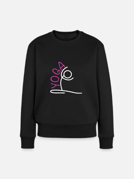 Yoga Outfit - Frauen Premium Bio Pullover - Schwarz