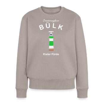 Leuchtturm Bülk, Kieler Förde, Ostsee - Frauen Premium Bio Pullover - Taupe - Vorne - Julia (174cm)