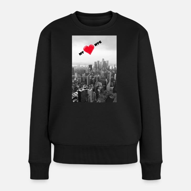 My love NYC - Frauen Premium Bio Pullover - Schwarz