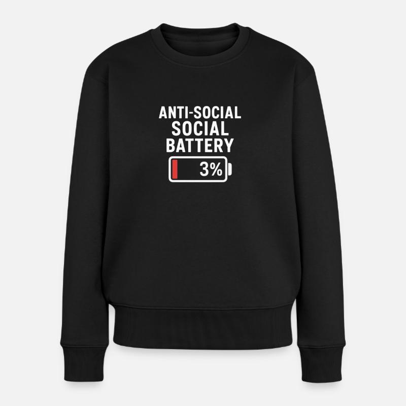 Batterie antisociale - Pull Premium bio Femme - noir