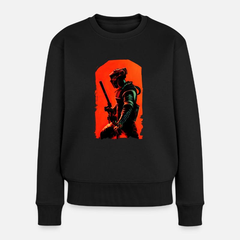 Steampunk Samurai - Women's Premium Organic Jumper - black