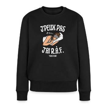 J'peux pas j'ai rien à faire - Pull Premium bio Femme - noir - Devant - Julia (174cm)